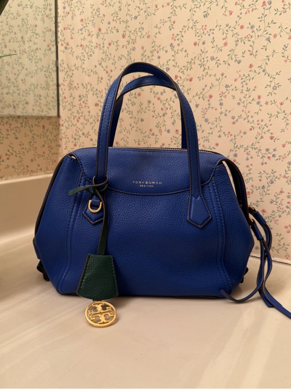 Tory Burch Perry Blue Satchel Bag NWT